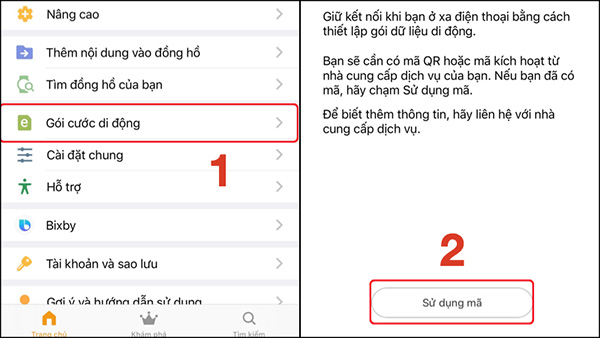 Cài đặt eSIM trên Samsung Galaxy Watch
